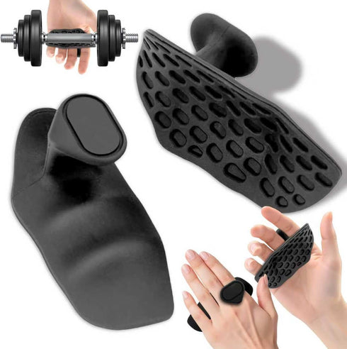 HTYCLINE Fingerless Gym Gloves for Men & Women - Rubber Anti-Slip Workout Gloves
