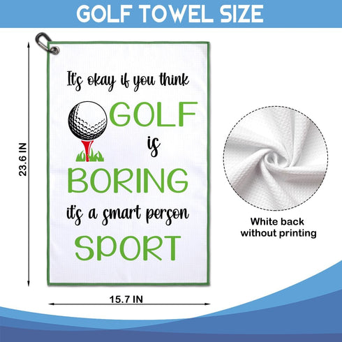 It's Okay If You Think Golf is Boring Microfiber Golf Towel, Funny Gift for Golf Lovers