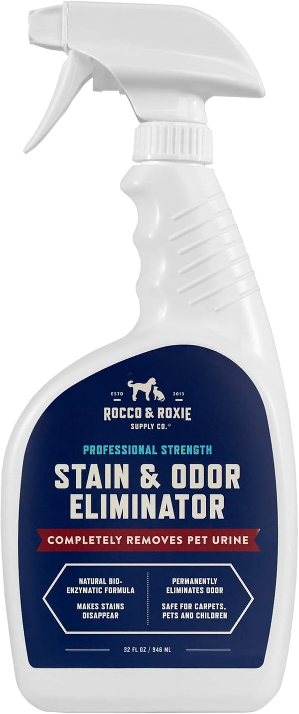 Rocco & Roxie Supply Co. Stain & Odor Eliminator, 32oz Enzyme Pet Odor Eliminator for Home