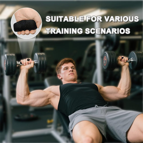Anti-Slip Gym Workout Grips for Weight Lifting, Exercise Gloves with Ergonomic Hand Protection & Portable Design