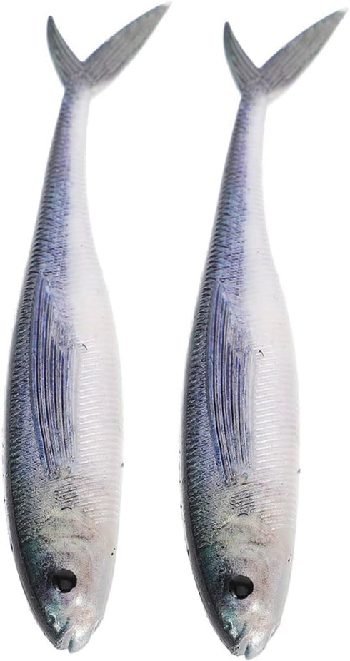 OUNONA Soft Bionic Fishing Lures Pair 3D Lifelike Sinking Soft Plastic Baits