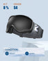 ZIONOR Lagopus B1 Ski Goggles, OTG Anti-fog Snow Goggles with UV Protection for Men Women Adult Youth