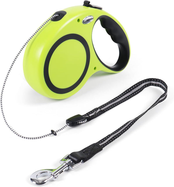 30FT Retractable Dog Leash, 360° Tangle-Free Walking Leash for Medium and Large Dogs up to 77 lbs, One-Hand Brake