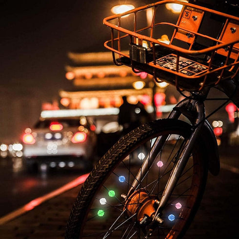 Multicoloured Bicycle Spoke Beads, Luminous Plastic Cycling Clip Beads, 72 Pieces Wheel Decorations