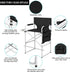 GeRRiT 26.5 inches Tall Directors Chairs Foldable Makeup Artist Chair Seat Height Heavy Duty Folding Camping Chair