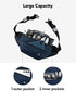 WATERFLY Large Water Resistant Fanny Pack for Men Women, Hiking Waist Bag for Running, Walking, Traveling, All Phones