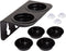 REPTI ZOO Double Grid Gecko Food Dish Feeder with 6 Pcs Cups, Detachable Suction Cup for Pet Water Bowl