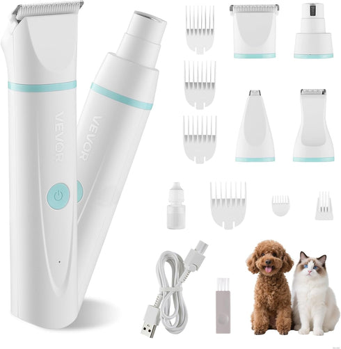 VEVOR Dog Clippers for Grooming, 4 in 1 Dog Grooming Kit, Low