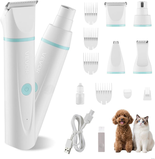 VEVOR Dog Clippers for Grooming, 4 in 1 Dog Grooming Kit, Low