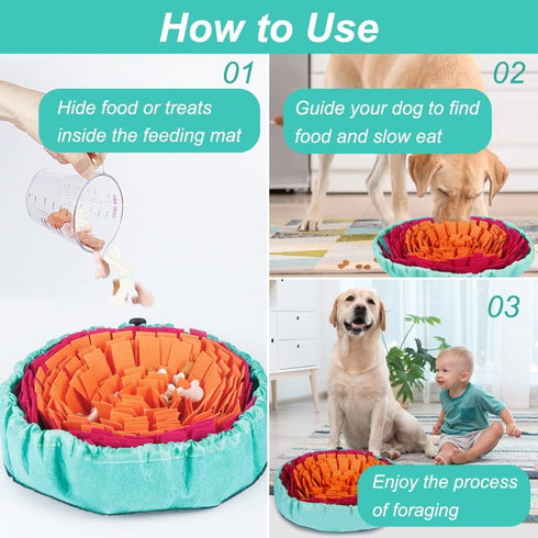 Vivifying Snuffle Mat for Dogs, Interactive Sniff Mat for Slow Eating and Mental Stimulation