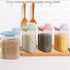 Pet Food Storage Container with Measuring Cup, Pour Spout, Seal Buckles for Dogs Cats, Purple