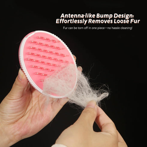 3-in-1 Set, Pet Grooming & Hair Removal Dog Cat Comb Kit, Electrostatic Fur Remover, Compact Elliptical Storage Case