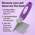 Poodle Dematting Fur Rake Comb Brush for Dogs and Cats, 2.5" Steel Safety Blades