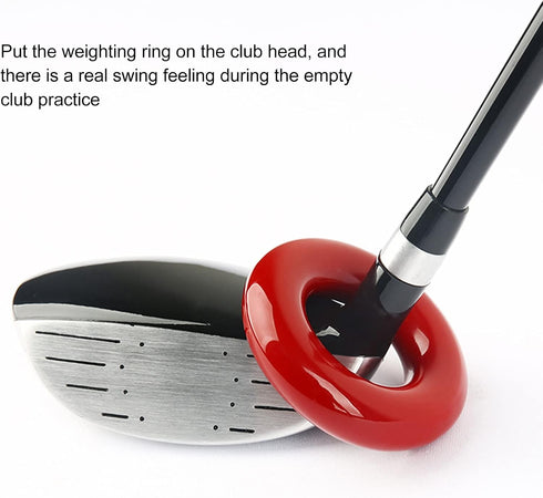 RBRSLALA Golf Weighted Swing Rings, Golf Club Warm-up Weight Rings, Practice Weight Rings, Golf Swing Instructor