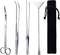 15in Aquascape Tools, 4 in 1 Long Aquarium Tweezers, Scissors, Spatula Set for Aquatic Plants and Terrariums