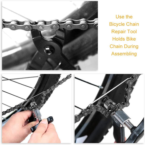 WOTOW Bike Chain Repair Tool Kit Set - Bicycle Chain Breaker, Wear Indicator Checker & Master Link Pliers