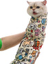 hurifeng Cat Grooming Wrap Self-Adhesive Anti-Scratch Swaddle Restraint Bag for Stress-Free Nail Clipping,