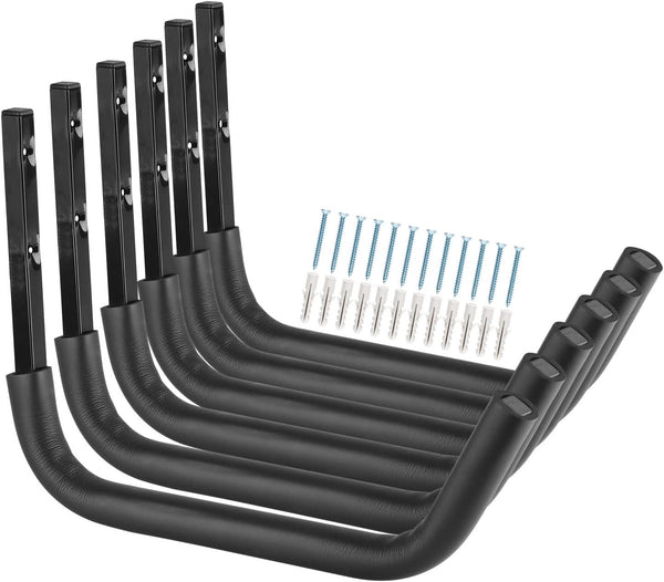 Heavy Duty Kayak Storage Racks, 15 Inch Wall Mount Garage Hooks for Kayak, Canoe, Surfboard, Paddle Board