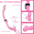 Kids Snorkeling Set, Adjustable Swimming Flippers, Panoramic Snorkel Mask, Dry Tube, Travel Bags for Ages 5-14