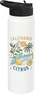 Souvenir Shirt California Citrus Sunshine Vintage Graphic Souvenir Stainless Steel Insulated Water Bottle