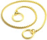 Mogoko Stainless Steel Dog Choke Chain Collar, Puppy Metal Snake Chain Pet Show Slip Collar for Training (Gold)