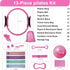 CoreHarmony Pilates Equipment Kit for Women, Magic Circle Ring with Mini Ball, Multi Level Resistance Bands, Stretch
