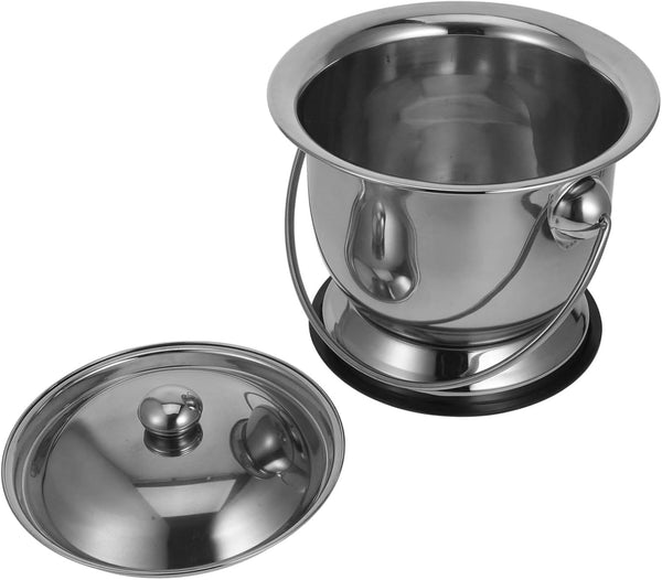 Robust Stainless Steel Urinal Bucket Lid for Adults and Seniors Portable Potty