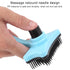 GLOGLOW Pet Grooming Brush, Self Cleaning Slicker Brush for Dogs Cats, Gently Removes Loose Undercoat (Blue)