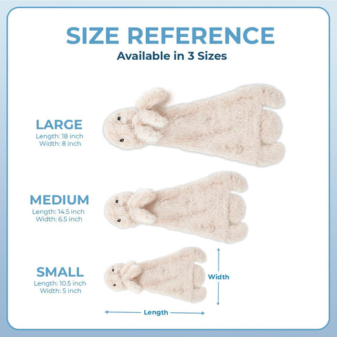 Best Pet Supplies 2-in-1 Stuffless Squeaky Dog Toys, Soft Durable Fabric for Small, Medium, Large Pets, Hare