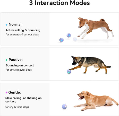 Cheerble Smart Interactive Dog Toy - Wicked Ball, Automatic Moving Bouncing Ball for Medium Large Dogs