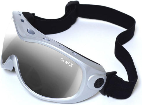 GloFX Diffraction Ski Goggles - Rainbow Gradient Rave Prism Kaleidoscope Lenses for EDM Music Festival