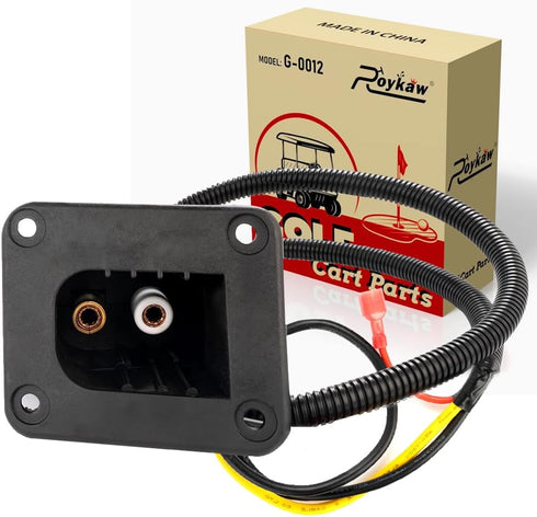 Roykaw Powerwise Charger Receptacle with Harness for EZGO Golf Cart, Medalist & TXT DCS/PDS, Item # 73051-G29