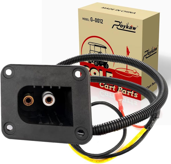 Roykaw Powerwise Charger Receptacle with Harness for EZGO Golf Cart, Medalist & TXT DCS/PDS, Item # 73051-G29