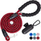 Gorilla Grip Heavy Duty Dog Leash | Soft Handle Reflective Rope for Night Walking, Durable Puppy Training (Red)