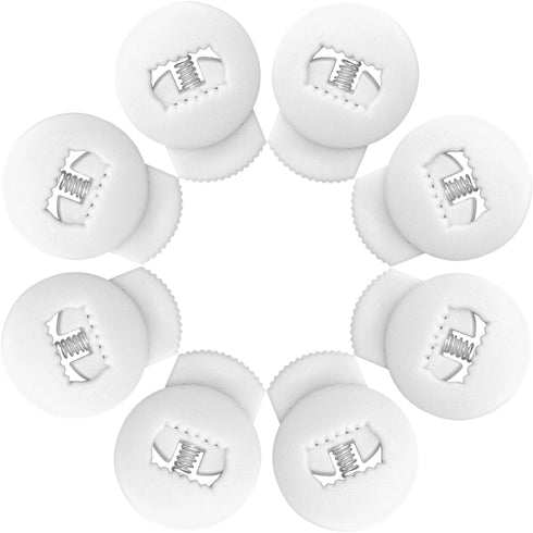 Jomeya 8 Pack Glove Locks, Universal Fit Baseball and Softball Lace Locks, No More Knots Required