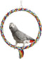 Bird Rope Swing - Colorful Perch Climbing Toy for Parrots, Budgie, Cockatiel, Cockatoo, Conure (M, 10.4 inch)