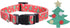 Lamphyface 2 Pack Adjustable Christmas Dog Collar with Father Christmas and Xmas Tree Accessories