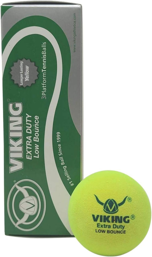 Viking Low Bounce Extra Duty Platform Tennis Balls, 3 Pack, Yellow