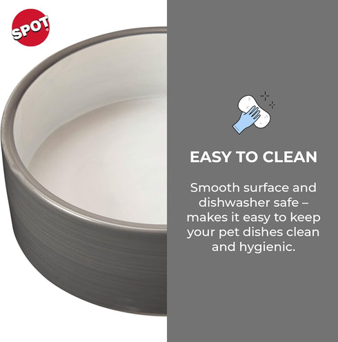SPOT Ethical Pet Products 68054700: 5In Dish 2-Tone Grey