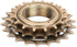 Single Speed Bike Freewheel, Metal 3 Speed Flywheel Bicycle Accessory for Mountain Road Bike (Threaded Type, 16/19/22T)