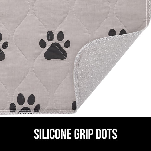 Gorilla Grip Washable Puppy Pads, 34x21, Pack of 2, Waterproof Cloth Pee Pad for Training Puppies, Reusable