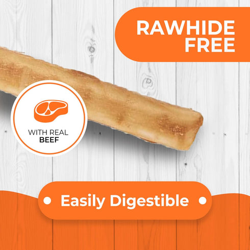 40 Pack 5 Inch Canine Naturals Beef Chew - Rawhide Free Dog Treats - Made with Real Beef - Poultry Free Recipe