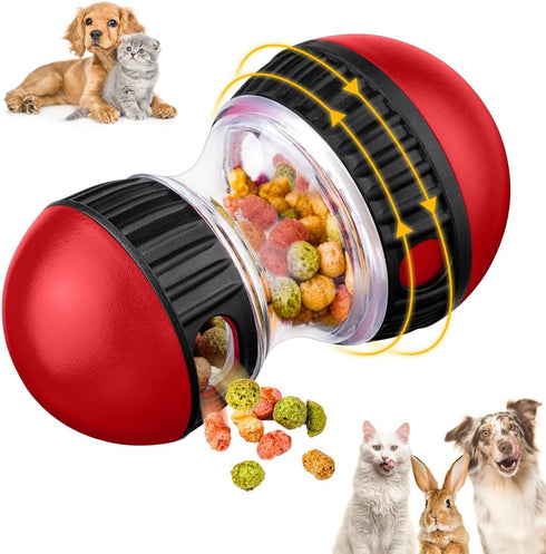 OSDUE Dog Food Puzzle Toys, Interactive Treat Dispensing Toys, Adjustable Slow Feeder Ball for Large/Small Dogs