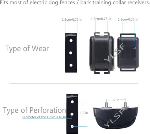 Quick Snap Bungee Dog Collar Strap with D Ring, Adjustable Durable Waterproof Replacement for Electronic Training