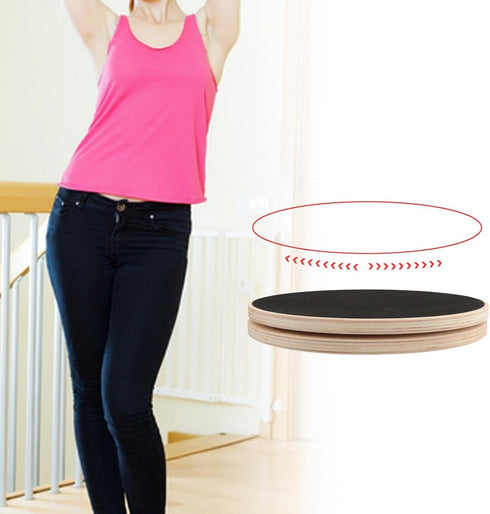 Menolana Ab Twister Board Twist Disc Core Strength Toning Disc Wooden Balance Twist Board Waist Twisting Disk