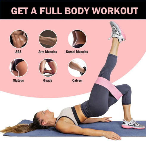 Large Fabric Resistance Bands for Working Out, Loop Exercise Bands for Booty Leg, Butt, Glutes, Stretch Workout Bands