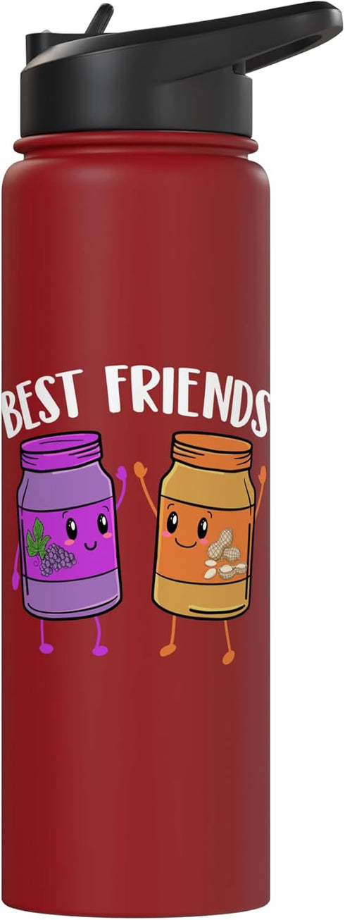 Peanut Butter Shirts Best Friends - Peanut Butter Lover Jelly Stainless Steel Insulated Water Bottle