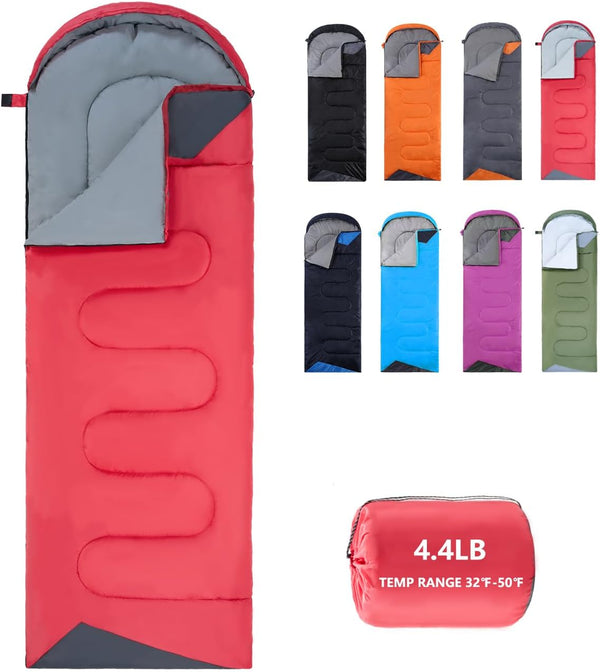 Sleeping Bags for Adults, Lightweight Waterproof Cold Weather Sleeping Bag for Camping Hiking Outdoor Travel with