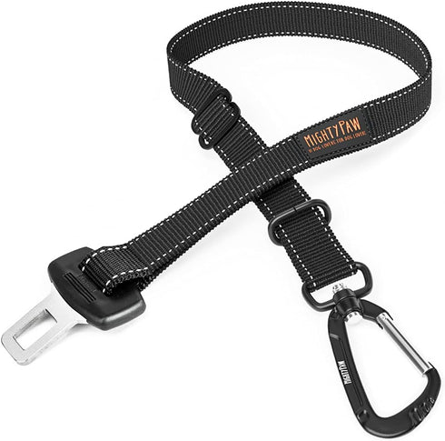 Mighty Paw Dog Seat Belt for Car, Heavy-Duty Design with Aviation Grade Aluminum Carabiner, Adjustable Harness for Pets