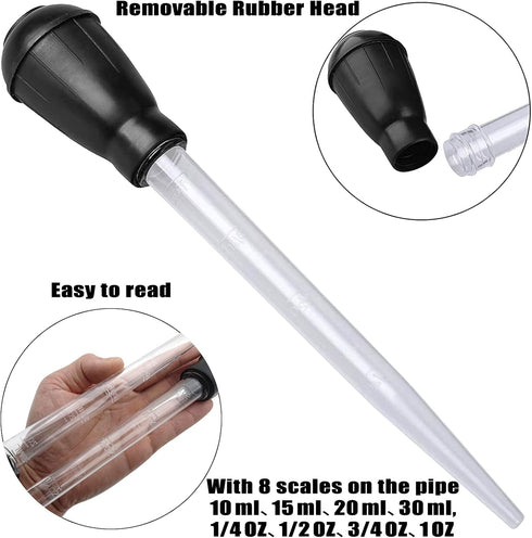 Aquarium Multifunction Dropper Pipette, Manual Cleaner Water Changer Tool for Fish Tank, 30ml Coral Feeder